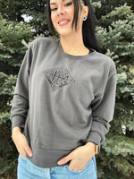 Grey Reflections Crop Crewneck Sweatshirt  (Unisex Fit)