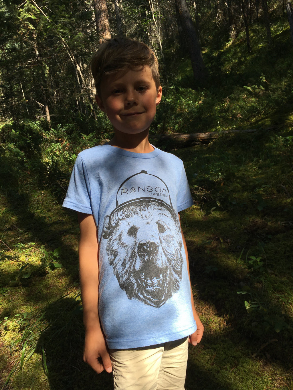 Ransom Jasper - Kids Bear Tee in Blue